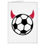 Soccer devil greeting cards
