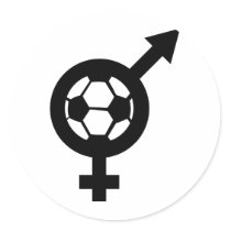 soccer drag queen round stickers