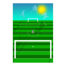 Soccer Dreams Soccer field and clouds futbol field posters