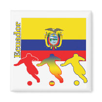 Soccer Ecuador magnets