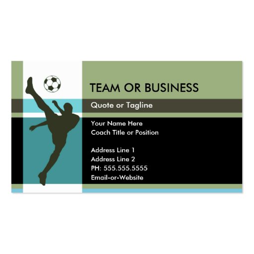 soccer elegance business cards