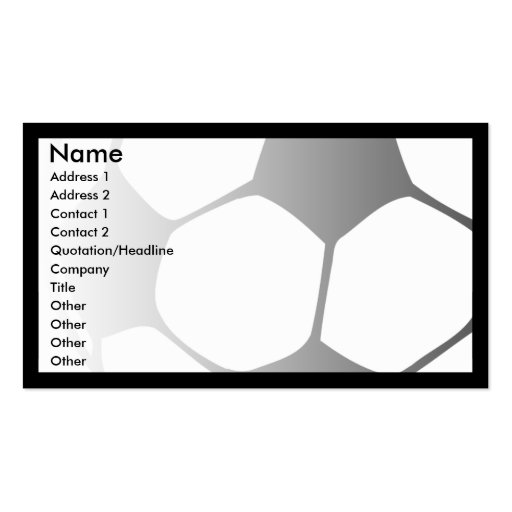 soccer fade business cards