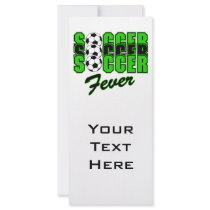 soccer fever text graphic custom rack cards