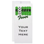 soccer fever text graphic custom rack cards