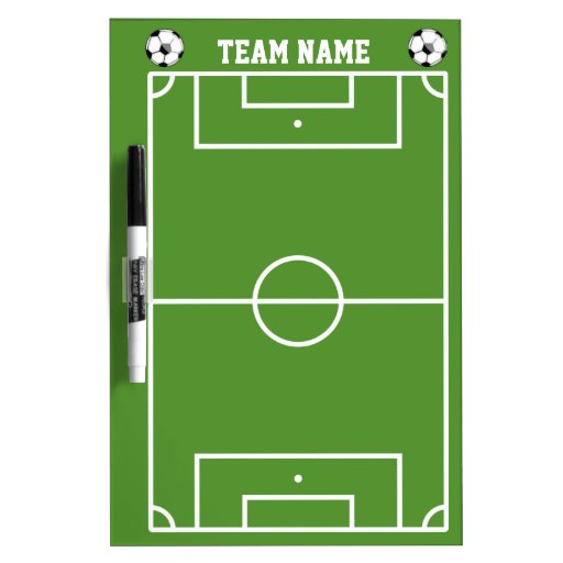 Soccer Field Layout In White And Green DryErase Boards Zazzle