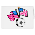 Soccer Flags Greeting Cards
