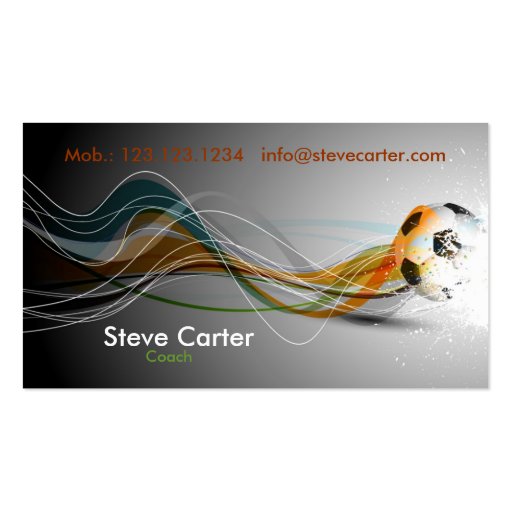 Soccer / Football Coach / Player Business Card (front side)