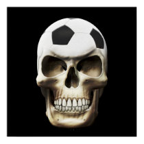 Soccer (Football) Skull Posters