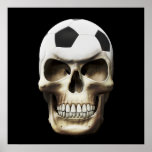 Soccer (Football) Skull Posters