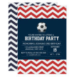 Soccer football sport birthday boy invitation