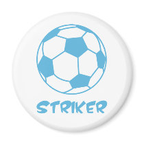 Soccer Football 'Striker' Fridge Magnet by markmurphycreative Soccer Football 'Striker' Fridge Magnet