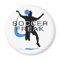 Soccer Freak - Girls - Blue magnets