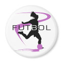 Soccer Futbol - Girls - Pink magnets