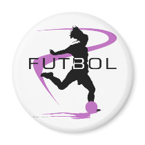 Soccer Futbol - Girls - Pink magnets