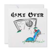 Soccer Game Over T-shirts and Gifts Custom Invites