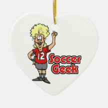 soccer geek girl christmas ornament