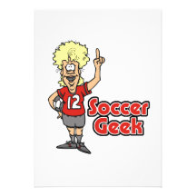soccer geek girl invitation