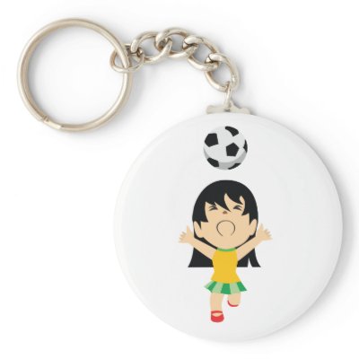 Soccer Girl Keychains