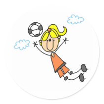 Soccer Girl Lays Out Sticker by stick_figures Soccer Girl Lays Out Sticker