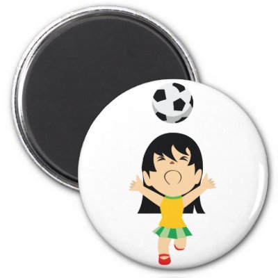 Soccer Girl Refrigerator Magnet