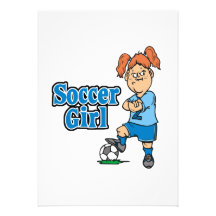 soccer girl personalized invitation