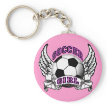 Soccer Girl Tattoo Keychain