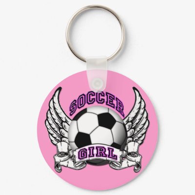 Soccer Girl Tattoo Keychain by StargazerDesigns