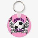 Soccer Girl Tattoo Keychain by StargazerDesigns Soccer Girl Tattoo Keychain