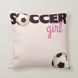 Soccer Girl Throw Pillows