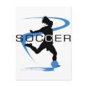 Soccer - Girls - Blue postcards