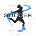 Soccer - Girls - Blue stickers