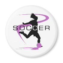 Soccer - Girls - Pink magnets
