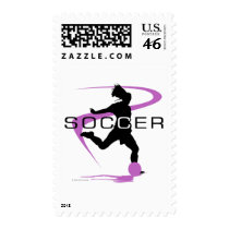 Soccer - Girls - Pink Postage Stamp