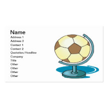 Soccer Globe Business Card Template