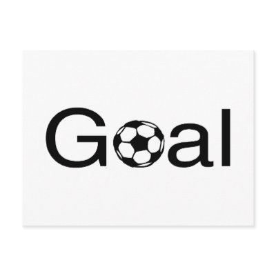 soccer goal. Soccer Goal Postcard by