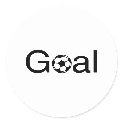 soccer goal. Soccer Goal Round Stickers by