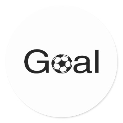 soccer goal. Soccer Goal Round Stickers by