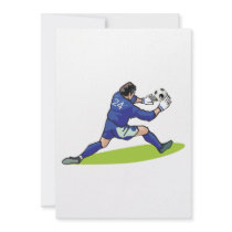 soccer goalie block graphic custom invitation