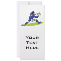 soccer goalie block graphic rack cards