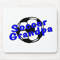Soccer Grandpa (Blue) mousepads