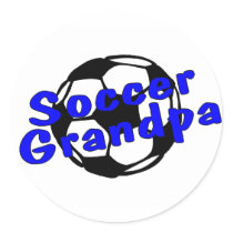 Soccer Grandpa (Blue) stickers by TeeZazzle Soccer Grandpa (Blue) stickers