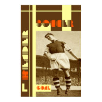 Soccer header Goal Vintage Soccer Brazil 2014 Art posters