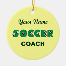 Soccer in Green Christmas Ornament