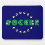 Soccer in Green Mousepads