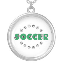 Soccer in Green Custom Necklace