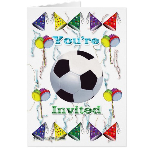 Soccer Invitation birthday Greeting Card Zazzle