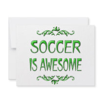 Soccer is Awesome invitations by HobbiesLeisure Soccer is Awesome invitations