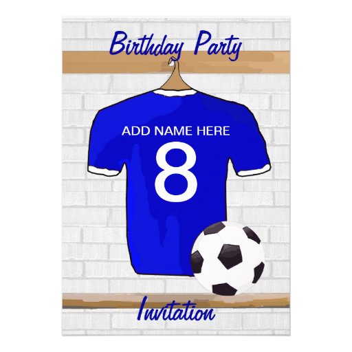 Soccer Jersey Birthday party invitations