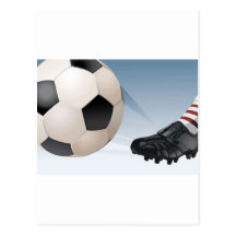 Soccer Kick Post Card