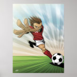 Soccer kick poster posters